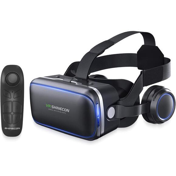 3D VR Headset Glasses, Remote, iPhone/Android 4.7-6 inch, Movies & Video Games
